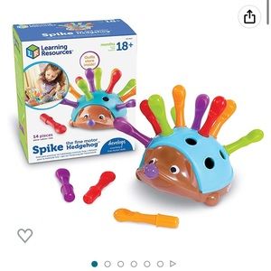 Learning Resources Spike The Fine Motor Hedgehog - 14 Pieces, For Ages 18+months